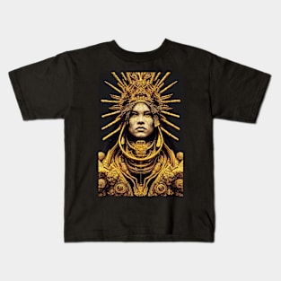 Ancient Woman with Gold Ornaments- best selling Kids T-Shirt